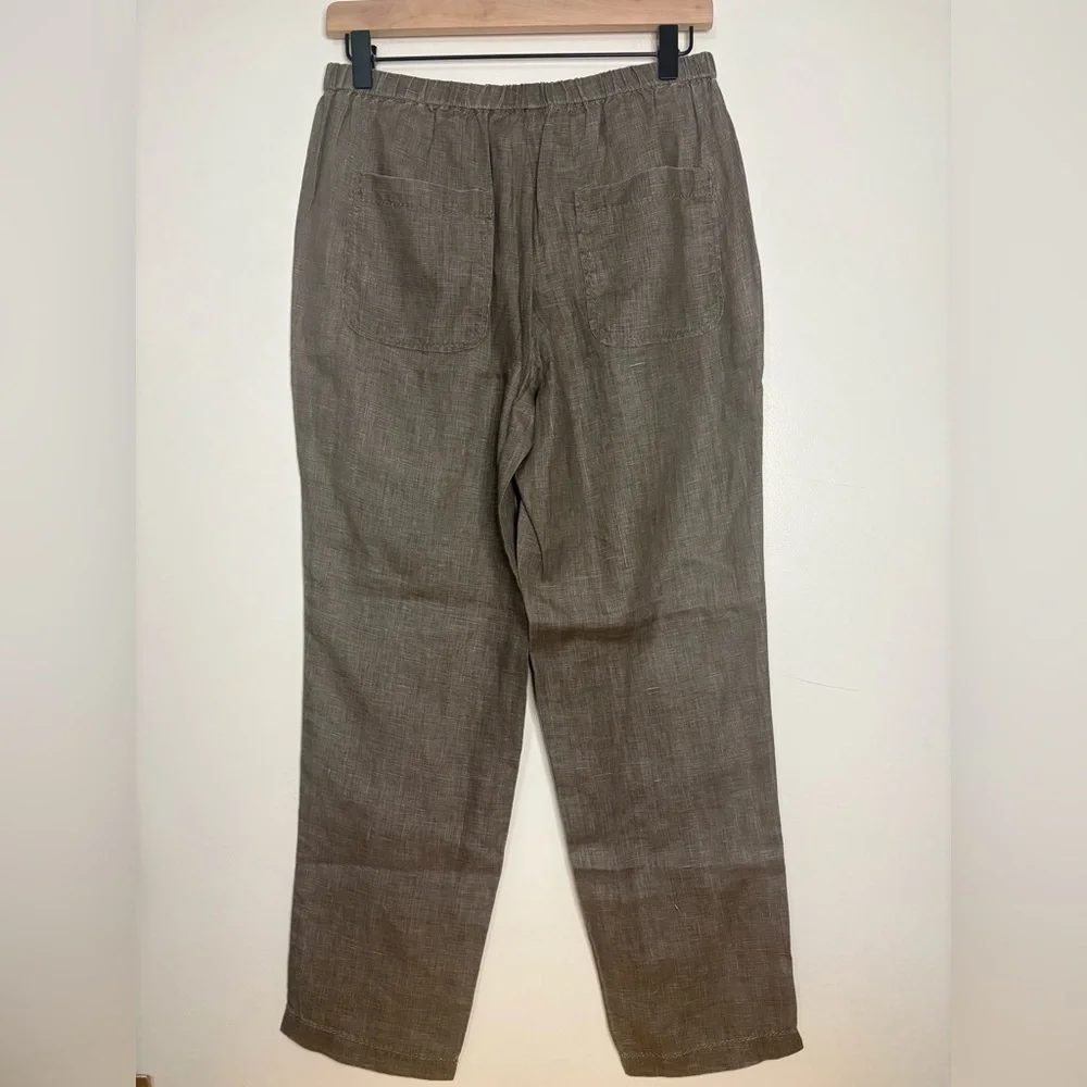 Nurture 100% Linen Wide Leg Pants‎ Brown Elastic Waist Pull On Women’s S NWT